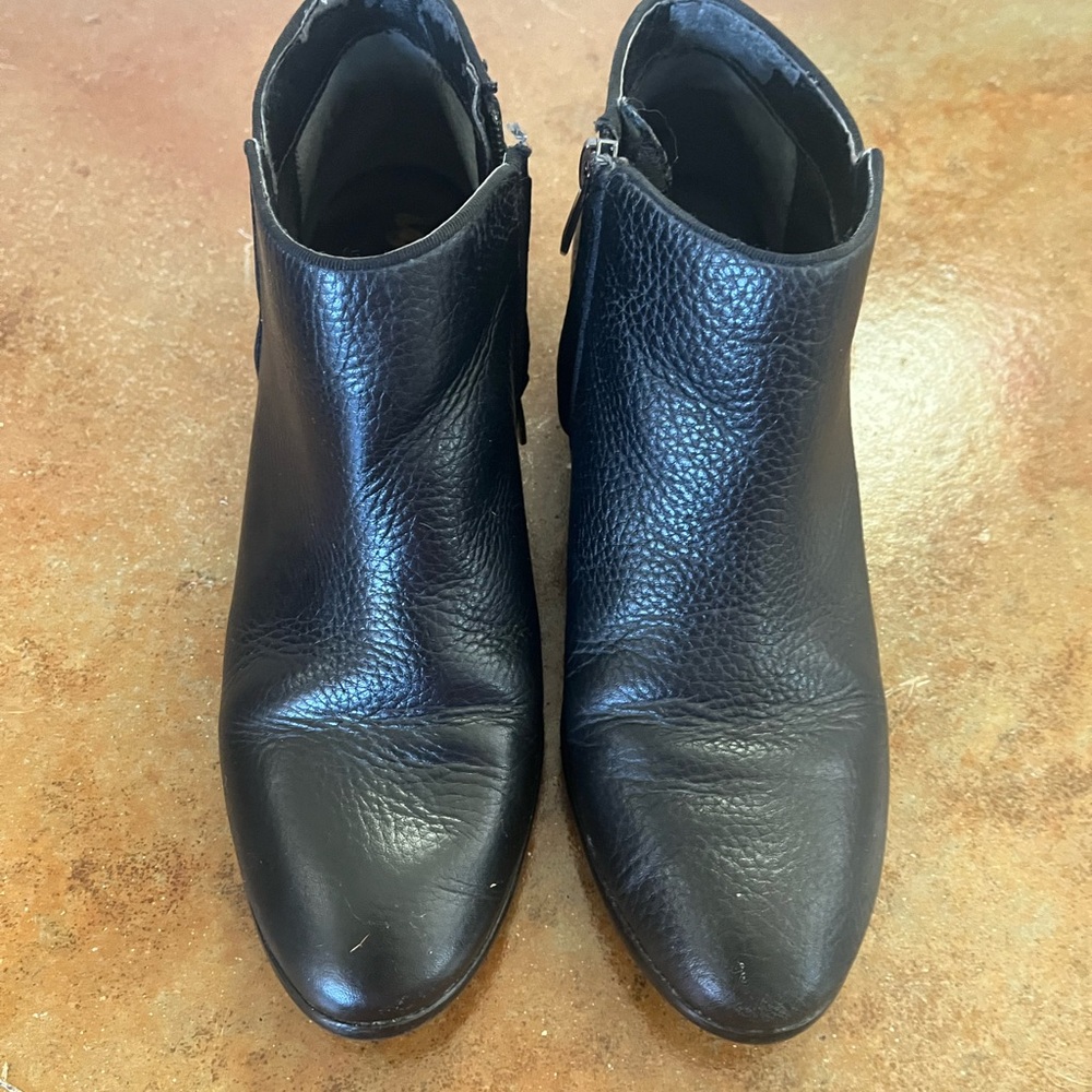 Sam Edelman Black Textured Ankle Booties
